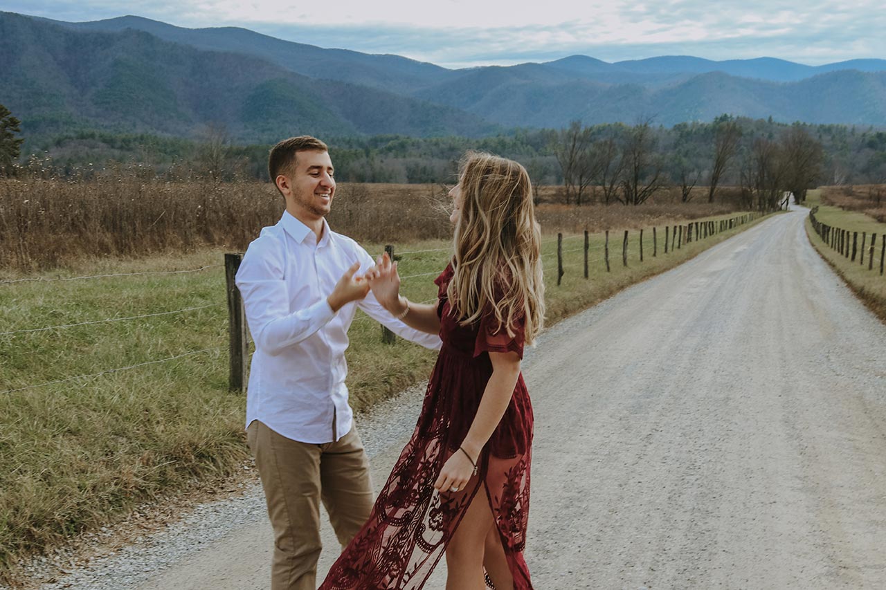 Cades Cove Engagement Photography Gatlinburg Photographer Pigeon Forge Couple Photographers Great Smoky Mountains National Park Pictures