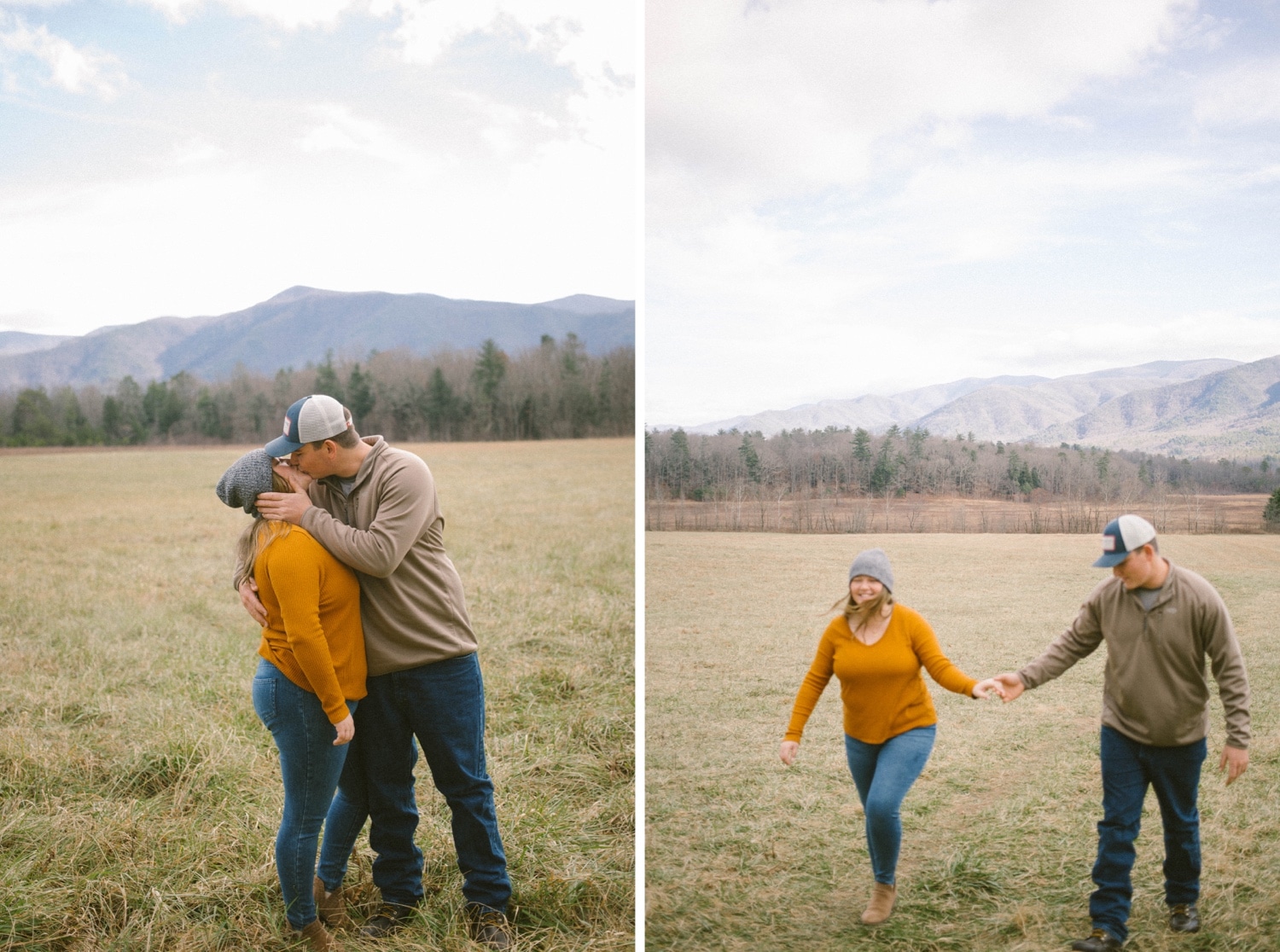 Cades Cove Engagement Photos Great Smoky Mountains National Park
